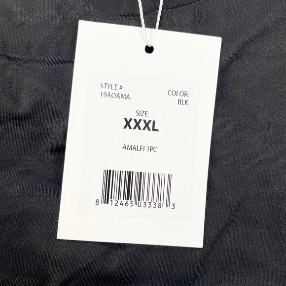 NEW Andie Womens 3XL The Amalfi One-Piece Swimsuit Black Scoop Neck - Picture 10 of 10